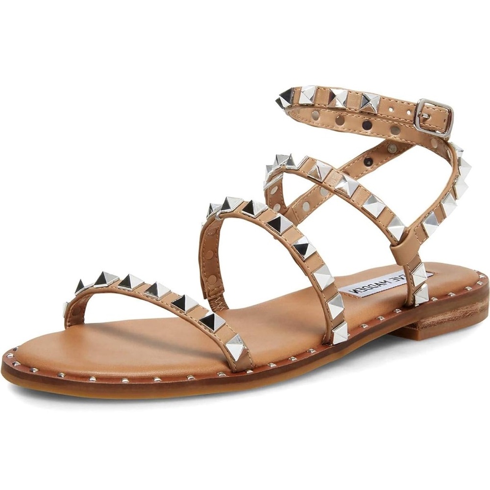 Steve Madden Beige Studded Sandals